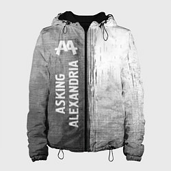 Куртка с капюшоном женская Asking Alexandria - grey gradient по-вертикали, цвет: 3D-черный