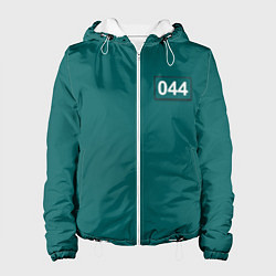 Куртка с капюшоном женская Игрок 044 - Игра в кальмара, цвет: 3D-белый