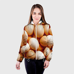 Куртка с капюшоном женская Яйца, цвет: 3D-белый — фото 2