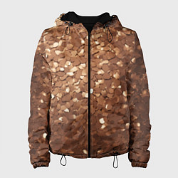 Куртка с капюшоном женская Золотые частицы, цвет: 3D-черный