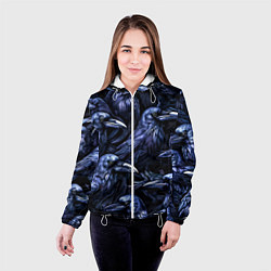 Куртка с капюшоном женская Черные вороны, цвет: 3D-белый — фото 2