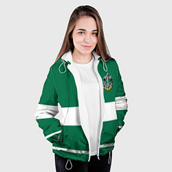 Куртка с капюшоном женская Гарри Поттер Слизерин, цвет: 3D-белый — фото 2