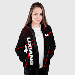 Куртка с капюшоном женская Lixiang - red line, цвет: 3D-черный — фото 2