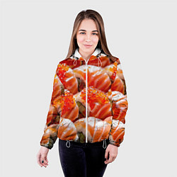 Куртка с капюшоном женская Ролл Филадельфия, цвет: 3D-белый — фото 2