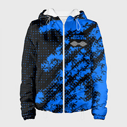Куртка с капюшоном женская Arctic Monkeys - Синий камуфляж, цвет: 3D-белый