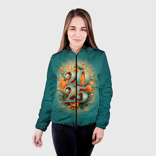 Женская куртка Мандариновый 2025 / 3D-Черный – фото 4