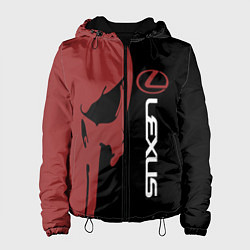 Куртка с капюшоном женская Lexus и череп, цвет: 3D-черный