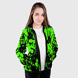 Куртка с капюшоном женская Death stranding руки, цвет: 3D-черный — фото 2