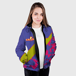 Куртка с капюшоном женская Counter strike camo line, цвет: 3D-черный — фото 2