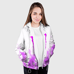 Куртка с капюшоном женская Monster energy neon flame, цвет: 3D-белый — фото 2