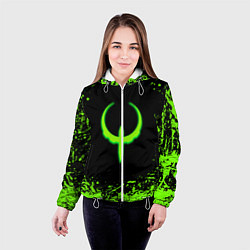 Куртка с капюшоном женская Quake кислотные краски, цвет: 3D-белый — фото 2