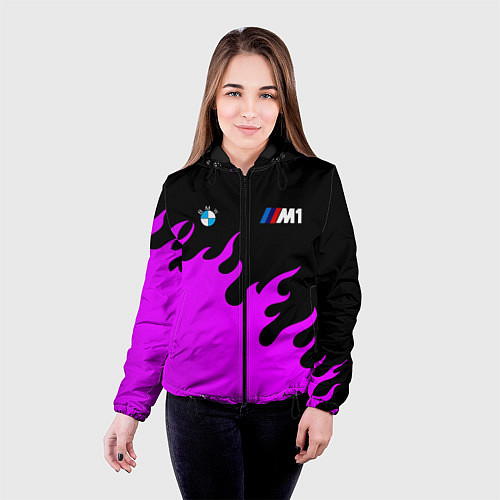 Женская куртка BMW flame / 3D-Черный – фото 4