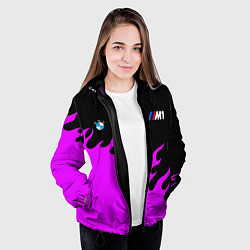 Куртка с капюшоном женская BMW flame, цвет: 3D-черный — фото 2