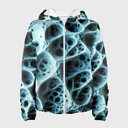 Куртка с капюшоном женская Белая пористая структура, цвет: 3D-белый