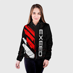 Куртка с капюшоном женская Exeed - red uniform, цвет: 3D-черный — фото 2