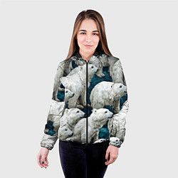 Куртка с капюшоном женская Свора белых медведей, цвет: 3D-черный — фото 2