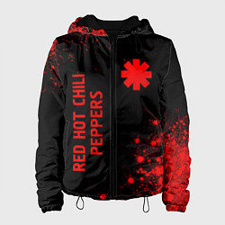 Куртка с капюшоном женская Red Hot Chili Peppers - red gradient вертикально, цвет: 3D-черный