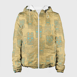 Куртка с капюшоном женская Маски Тики, цвет: 3D-белый