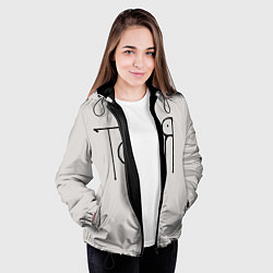 Куртка с капюшоном женская Вязью Таня - чёрная надпись, цвет: 3D-черный — фото 2