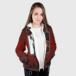 Куртка с капюшоном женская Аниме Токийский Гуль, цвет: 3D-белый — фото 2