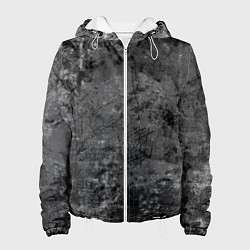 Куртка с капюшоном женская Абстракция - grunge mood, цвет: 3D-белый