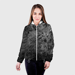 Куртка с капюшоном женская Абстракция - grunge break, цвет: 3D-белый — фото 2