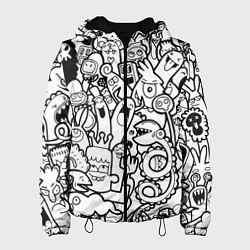 Куртка с капюшоном женская Каляки маляки, цвет: 3D-черный