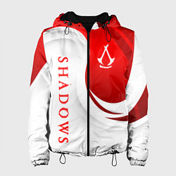 Куртка с капюшоном женская Assassins creed - shadows, цвет: 3D-черный