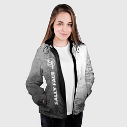 Куртка с капюшоном женская Sally Face - grey gradient по-вертикали, цвет: 3D-черный — фото 2