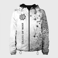 Куртка с капюшоном женская Gears of War - white gradient по-вертикали, цвет: 3D-черный