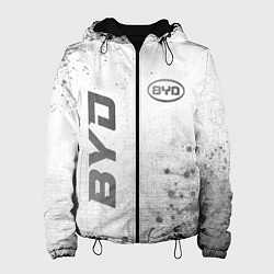 Куртка с капюшоном женская BYD - white gradient вертикально, цвет: 3D-черный