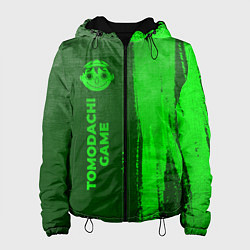 Куртка с капюшоном женская Tomodachi Game - green gradient по-вертикали, цвет: 3D-черный