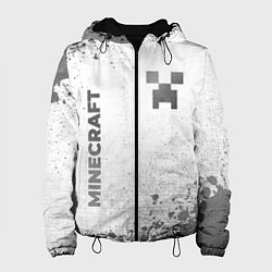 Куртка с капюшоном женская Minecraft - white gradient вертикально, цвет: 3D-черный