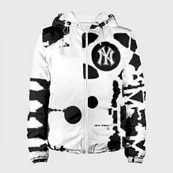 Куртка с капюшоном женская New York yankees - baseball team pattern, цвет: 3D-белый