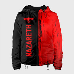 Куртка с капюшоном женская Nazareth - red gradient по-вертикали, цвет: 3D-черный