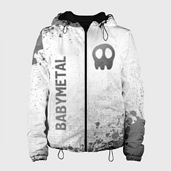 Куртка с капюшоном женская Babymetal - white gradient вертикально, цвет: 3D-черный