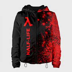 Куртка с капюшоном женская Half-Life - red gradient по-вертикали, цвет: 3D-черный