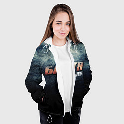 Куртка с капюшоном женская Батя в здании, цвет: 3D-белый — фото 2