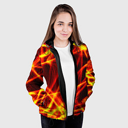 Куртка с капюшоном женская Огненный трек, цвет: 3D-черный — фото 2