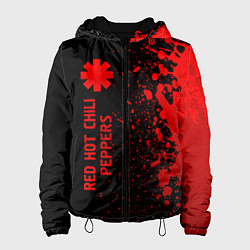 Куртка с капюшоном женская Red Hot Chili Peppers - red gradient по-вертикали, цвет: 3D-черный