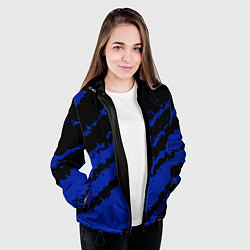 Куртка с капюшоном женская The color is black and blue, цвет: 3D-черный — фото 2