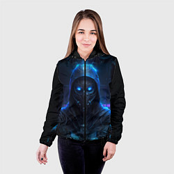 Куртка с капюшоном женская Человек в маске, цвет: 3D-черный — фото 2