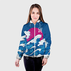 Куртка с капюшоном женская Корпус бойни демонов - Kisatsutai, цвет: 3D-белый — фото 2