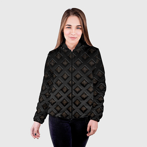 Женская куртка Геометрический узор / 3D-Черный – фото 4