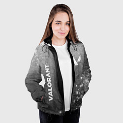 Куртка с капюшоном женская Valorant - grey gradient вертикально, цвет: 3D-черный — фото 2