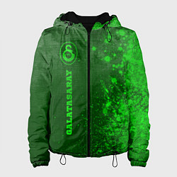 Куртка с капюшоном женская Galatasaray - green gradient по-вертикали, цвет: 3D-черный