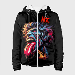 Куртка с капюшоном женская Mick Jagger - Rolling Stones, цвет: 3D-белый