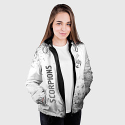 Куртка с капюшоном женская Scorpions - white gradient вертикально, цвет: 3D-черный — фото 2