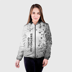 Куртка с капюшоном женская Tokyo Revengers - white gradient по-вертикали, цвет: 3D-черный — фото 2