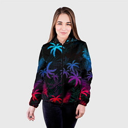 Куртка с капюшоном женская Тропики градиент, цвет: 3D-черный — фото 2